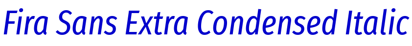 Fira Sans Extra Condensed Italic fonte